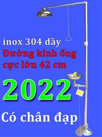 Lâm Quang Phát Bộ rửa mắt và tắm khẩn cấp có chân đạp inox 304 không gỉ loại 2 nguồn cấp