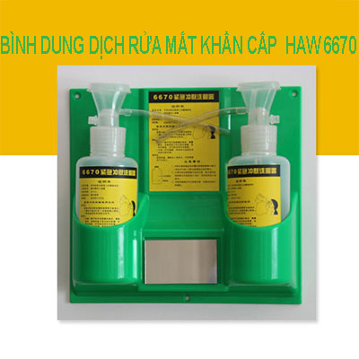 Bộ chai dung dịch rửa mắt treo tường